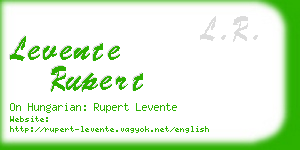 levente rupert business card